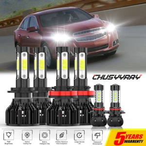 For Chevy Malibu 2013 2014 2015 LED Headlight High Low Fog Light Bulb Combo 6pcs - Picture 1 of 14