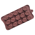 1Pc 15 Cavity Rose Shape Silicone Mould DIY Flower Chocolate Cake Soap Mold _cn