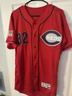 100% Authentic 2016 July 4th Stars And Stripes Cincinnati Reds Jay Bruce Jersey 