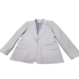 Chaqueta Blazer Pendleton Vintage Lana Virgen Mujer Gris Talla 12P Old Money Academia - Imagen 1 de 12