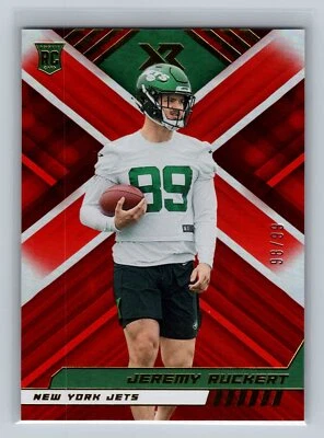 2022 Panini XR Jeremy Ruckert #151 Orange #/99 New York Jets - Image 1 of 2