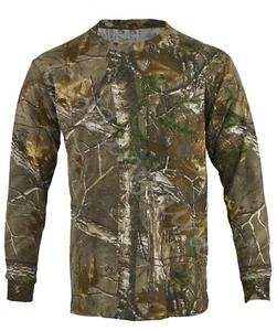 Mens Jungle Print Camouflage Army Combat Long Sleeve T Shirt Fishing Hunt M-5XL - Picture 1 of 2