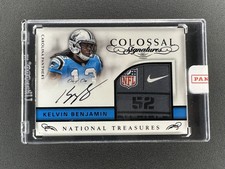 2016 NATIONAL TREASURES KELVIN BENJAMIN COLOSSAL LAUNDRY TAG PATCH AUTO 1/1