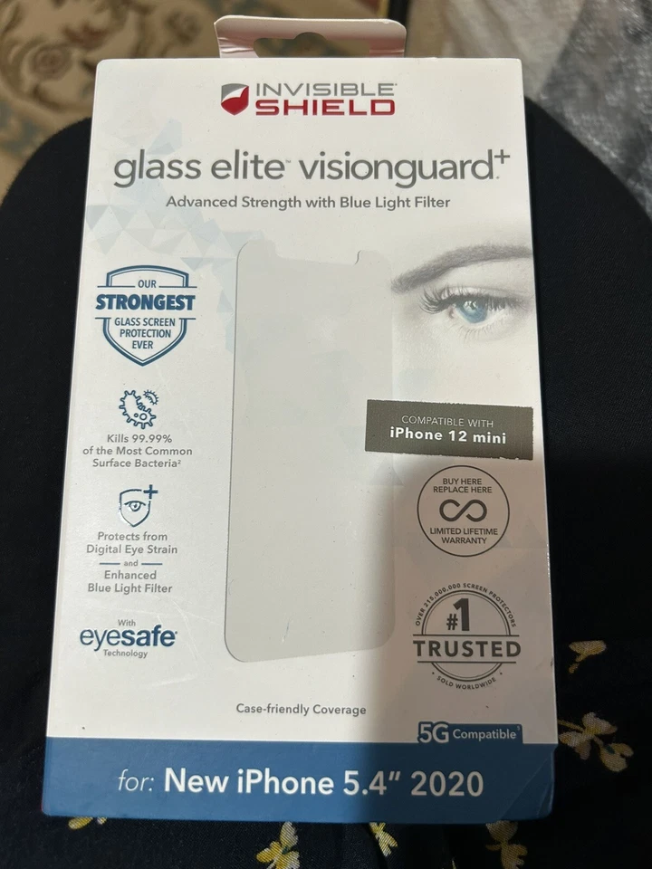 Zagg glass elite vision guard plus screen protector for iPhone 12 mini￼ - Image 1 of 1