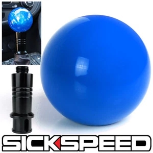 BLUE GUMBALL SHIFT KNOB & AUTO/AUTOMATIC ADAPTER FOR GEAR SHIFTER KIA - Picture 1 of 1