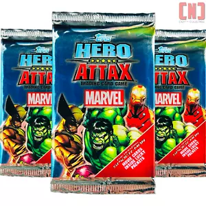 3x Topps Marvel Hero Attax 2012 tarjetas coleccionables paquetes de refuerzo sellados - Imagen 1 de 3