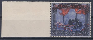 1921 Saargebiet Michel Nr. 69 Postfrisch ** Überbreiter Seitenrand - Bild 1 von 2