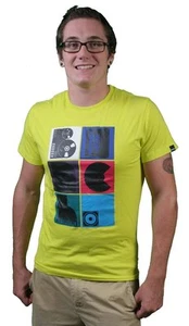 Bench UK Analog Tee Standard Fit Neon Green Cotton Short Sleeve T-Shirt - Picture 1 of 1