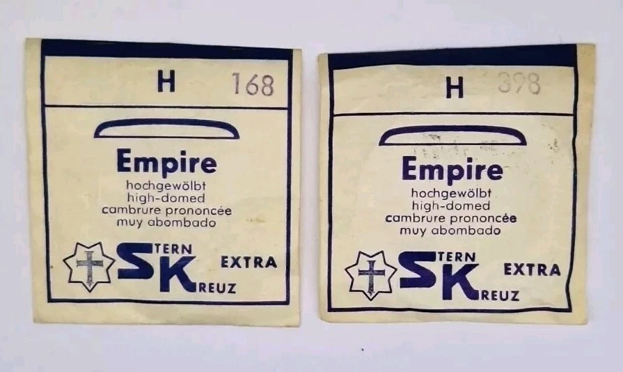 STERNKREUZ Plexi cristal cruz estrella para reloj de pulsera H arqueado alto de tamaño 168 a 400