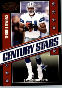 2007 Donruss Threads Century Stars #CS-12 Terrell Owens - Dallas Cowboys - Picture 1 of 2