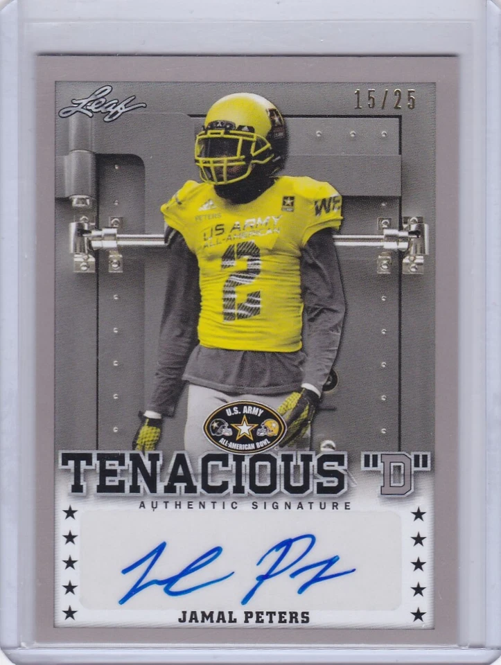 Jamal Peters 2015 Leaf US Army All-American Bowl Autograph 15/25 - Image 1 of 2