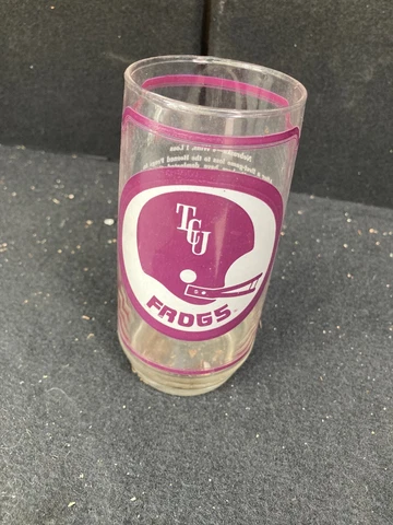 Vintage 1976 TCU Frogs Sam’s Burgers  Club Collector’s Glass Cover