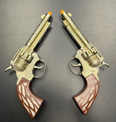 Juego de pistola de juguete HUBLEY TEXAN JR de colección con funda de cuero y enchufe de seguridad EE. UU. Foto 1 de 4