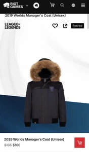 League Of Legends 2019 Worlds Parka - Neu - XL - Bild 1 von 6