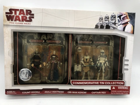 Star Wars Clone Wars 2009 Exclusive Collectible Tin Count Dooku, Asajj Ventress Cover