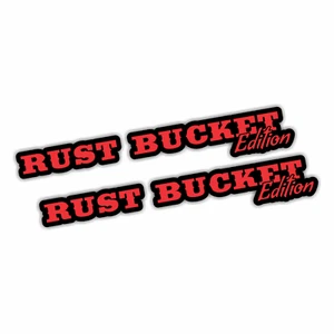 2X Rust Bucket Edition Vinyl Decal | Funny Bumper Sticker | Car Truck SUV Window - Picture 1 of 3