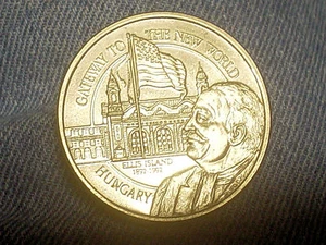Moneta 100° Anniversario 1992-da Ellis Island "Ungheria" SPEDIZIONE GRATUITA - Foto 1 di 1