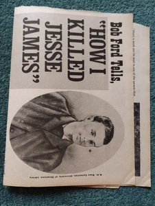 Sk190 Ephemera 1969 Article bob Ford How I Killed Jessie James - Picture 1 of 1