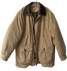NWT Mens Rainforest Heavyweight Jacket Removable Down Lining Leather Collar XL - Picture 1 of 19