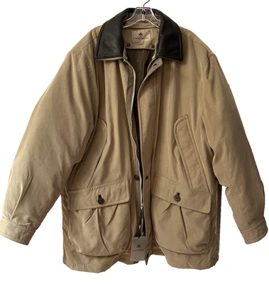 NWT Mens Rainforest Heavyweight Jacket Removable Down Lining Leather Collar XL - Image 1 of 4