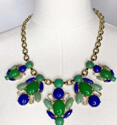 Collar llamativo de enebro Stella & Dot verde azul Foto 1 de 4