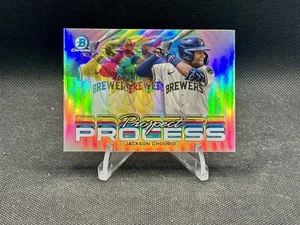 2023 Bowman Chrome Jackson Chourio Prospect Process #PRP-5 Brewers - Picture 1 of 2