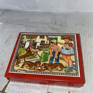 Vintage Hermann Eichhorn Wooden Block Puzzle Story Blocks, Western Germany - Picture 1 of 12