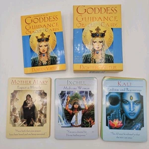 Mazzo di 44 carte Doreen Virtue Goddess Guidance Oracle Cards con guida completo - Foto 1 di 7