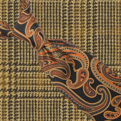 Carrol & Company para Robert Talbott 100 % seda bronceado a mano cachemira cuello Tie Co Foto 1 de 4