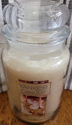 Yankee Candle MUNICH CHRISTMAS MARKET 22 oz Original Large Jar Candle FREE SHIP - Image 1 of 4