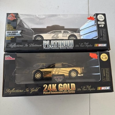 Nascar 24k Gold & Platinum Plated Diecast Cars 1:24  die cast car Lot Of 2 - Image 1 of 4