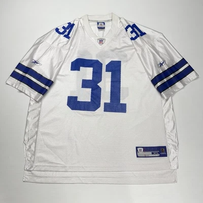 Camiseta de fútbol americano NFL Reebok Dallas Cowboys para hombre XL blanca Roy Williams #31 Home Foto 1 de 4
