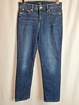 Ralph Lauren Skinny Jeans Medium Wash Denim Blue Stretch Women's UK8 C4375 - Image 1 of 4
