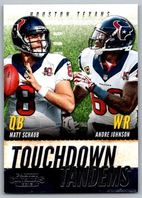 2013 Panini Contenders Touchdown Tandems Matt Schaub/Andre Johnson Houston - Image 1 of 2
