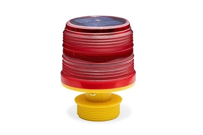 OTW SAFETY Airport Barricade Hazard Light – Solar Red LED, Upgraded Brightness & Panel