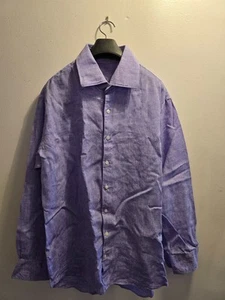 Emma Willis Long Sleeved Linen Shirt Lilac great condition Size XL - Picture 1 of 10