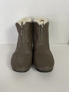 Sno Country Winter Zip Boots Womens Size 10 M Quilted Sherpa Lined Brown BN4(b) - Picture 1 of 10