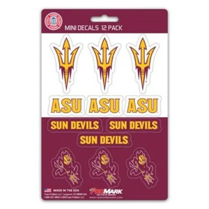 Arizona State University Sun Devils - Set Of 12 Sticker Sheet - Picture 1 of 1