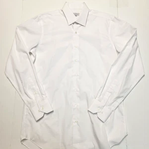 $60 New MODENA Button Dress Shirt Men's 16.5 36/37 LARGE White Cotton Blend - Picture 1 of 7
