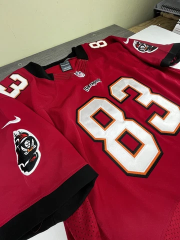 Mens Nike NFL Tampa Bay Buccaneers Bucs Jackson On Field Red Jersey Size 48 Cover