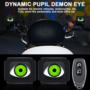 Remote Control LED Dynamic Pupil Devil Eyes Fit Motorcycles Modify 6 Models 2025 - Picture 1 of 10