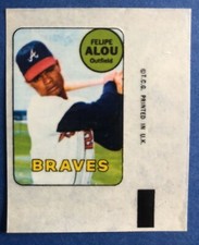 1969 Topps Decals Baseball Felipe Alou Atlanta Braves NR-MT