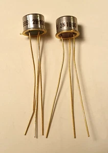 2x 2N1990 SGS Silicon transistor Si NPN 60 V 1 A 600 mW gold pins - Bild 1 von 1