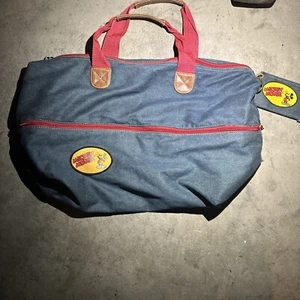Vintage Mickey Mouse Large Denim Tote Bag Purse Walt Disney Expandable - Picture 1 of 12