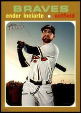 Ender Inciarte 2020 Topps Heritage 5x7 Gold #33 2/10 Braves