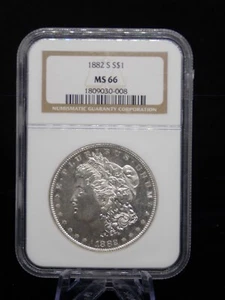 USA 1882-S SAN FRANCISCO MORGAN SILVER DOLLAR SLABBED NGC MS 66 - Bild 1 von 2