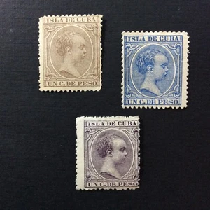 BroadviewStamps Spanish CUB #133-35 MHOG/NG. Mixed condition. Thin. - Picture 1 of 2