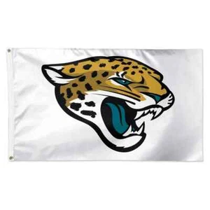 Jacksonville Jaguars Football fans 3x5 ft White Flag - Ideal NFL Gift Banner - Picture 1 of 1