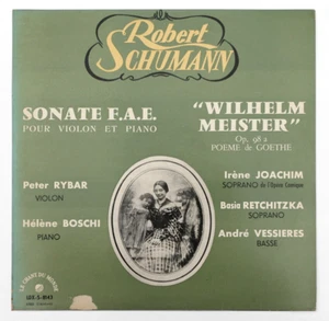 EX+ PETER RYBAR Schumann Brahms FAE Violinsonate FR 1960 ChdM LDX-S-8143 FD LP - Bild 1 von 3