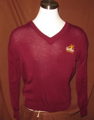 Suéter vintage de whisky escocés Glenfiddich para hombre, rojo, acrílico, talla M, usado en excelente estado Foto 1 de 4
